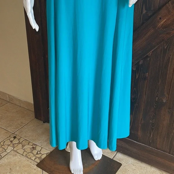 🛍️ 5 for $20 🛍️ Teal colored dress, size large, by Nina Leonard - Picture 4 of 6
